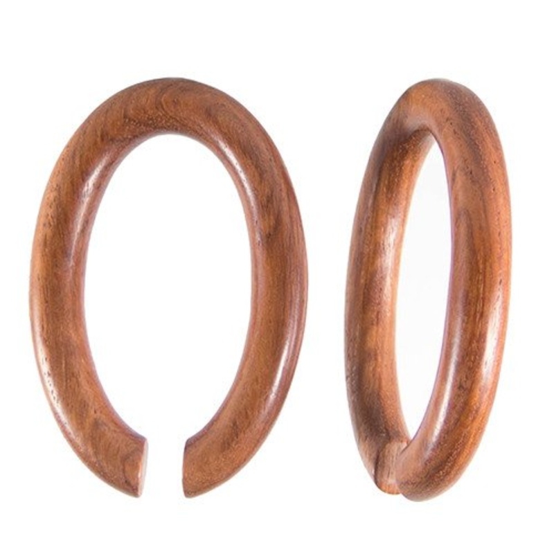 Bloodwood Ovals by Siam Organics 0 gauge (8mm) Bloodwood Pair
