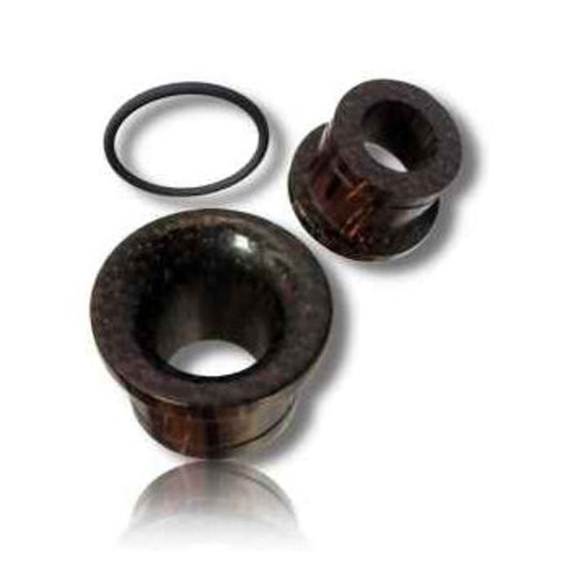 Palm Wood Single Flared Tunnels 6 gauge (4mm) Palm Wood Pair