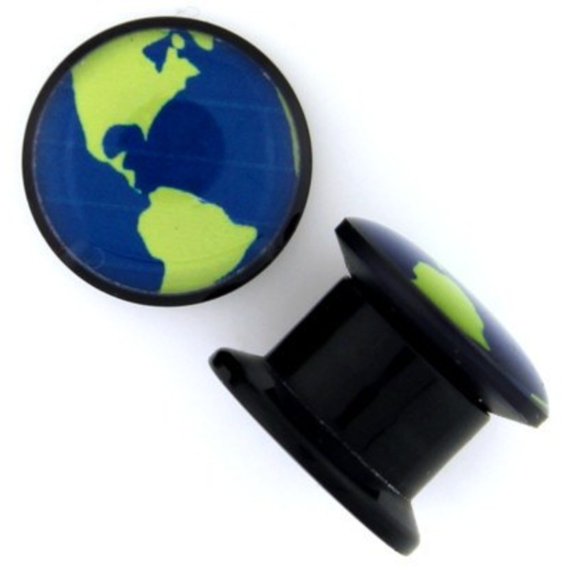Planet Earth Screw-On Plugs 0 gauge (8mm) Black Pair