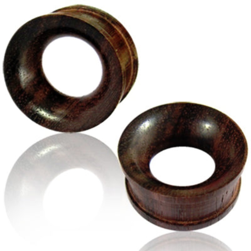 Sono Wood Double Flared Tunnels 5/8 inch (16mm) Sono Wood Pair
