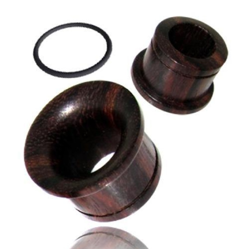 Tamarind Wood Single Flared Tunnels 00 gauge (10mm) Tamarind Wood Pair