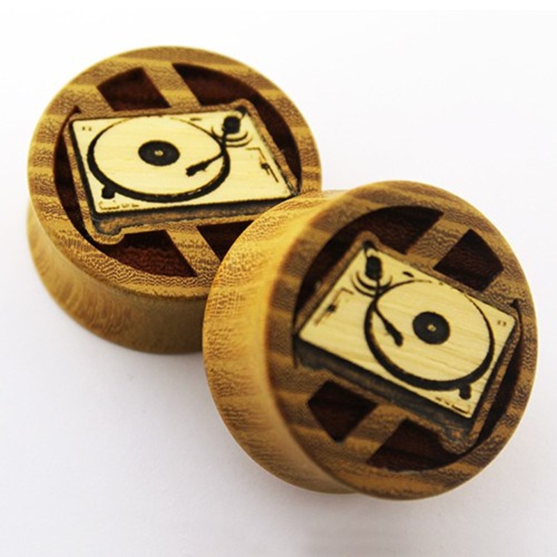 Turntable Plugs by Modifika 7/8 inch (22mm) Brown Pair