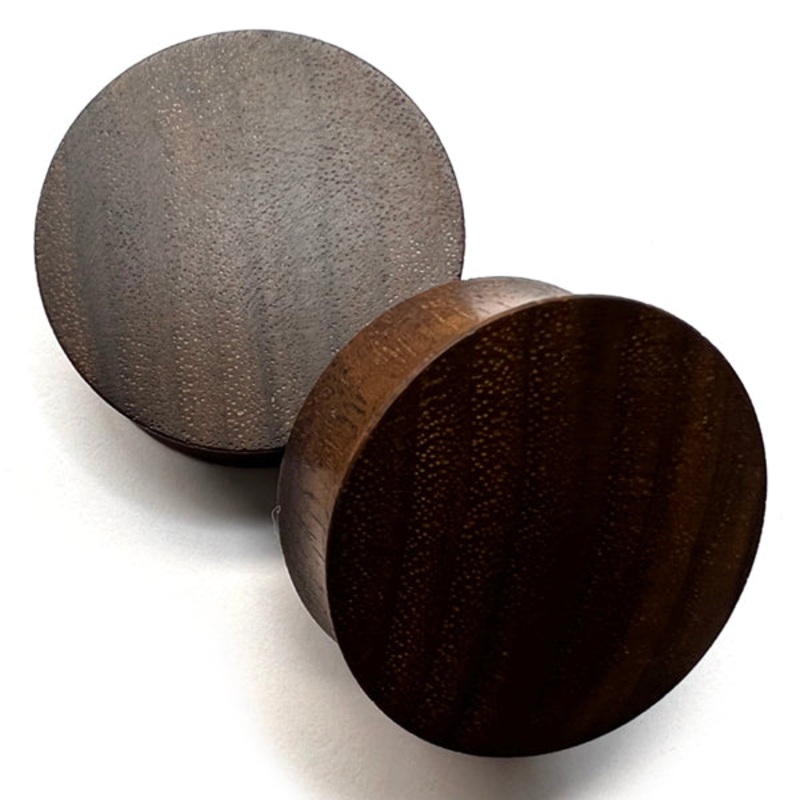 Walnut Wood Flat Plugs 2 gauge (6mm) – 8mm wearable Walnut