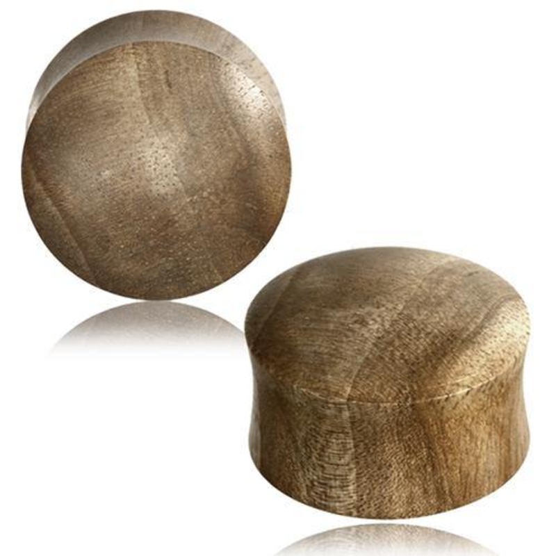 Walnut Wood Plugs 6 gauge (4mm) Walnut Wood Pair