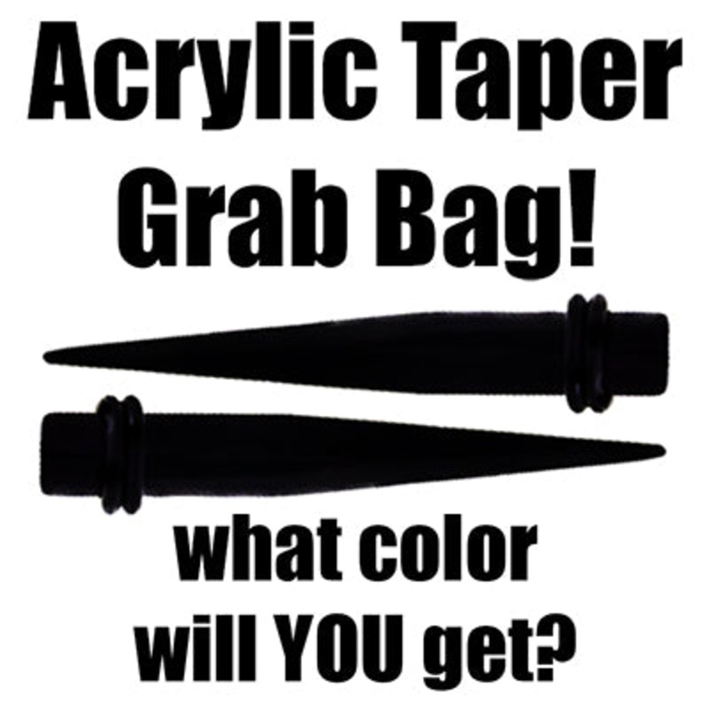 Acrylic Taper Grab Bag 14 gauge (1.6mm) Random Pair