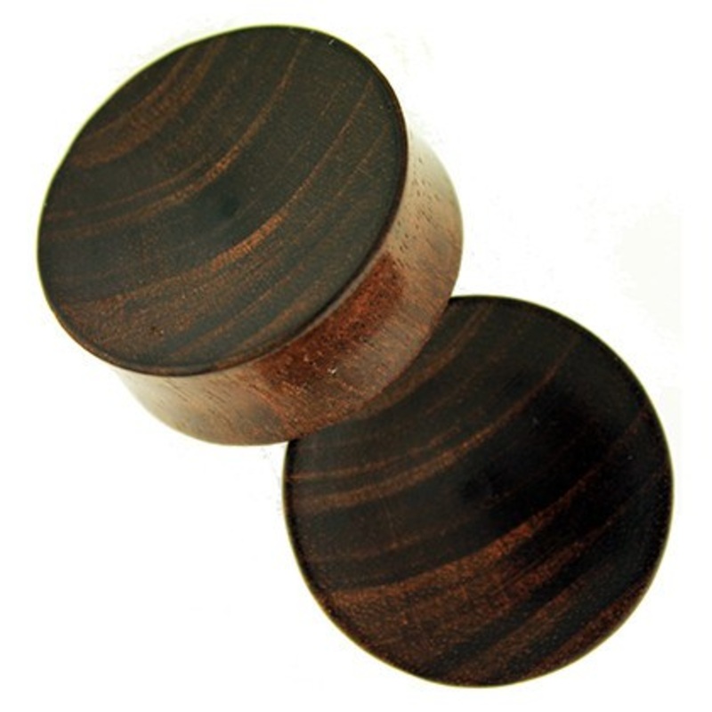 Raintree Bowl Plugs by Siam Organics 8 gauge (3mm) Raintree Wood Pair