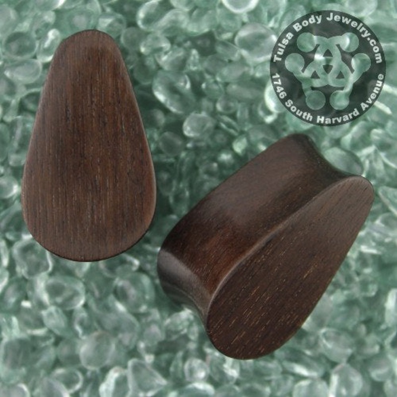 Raintree Teardrop Plugs by Siam Organics 1/2 inch (12.7mm) Raintree Wood Pair