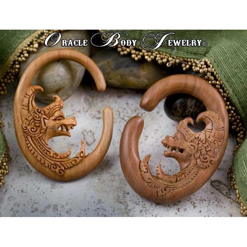 Saba Monkey Business Hangers by Oracle Body Jewelry 00 gauge (10mm) Saba Wood Pair
