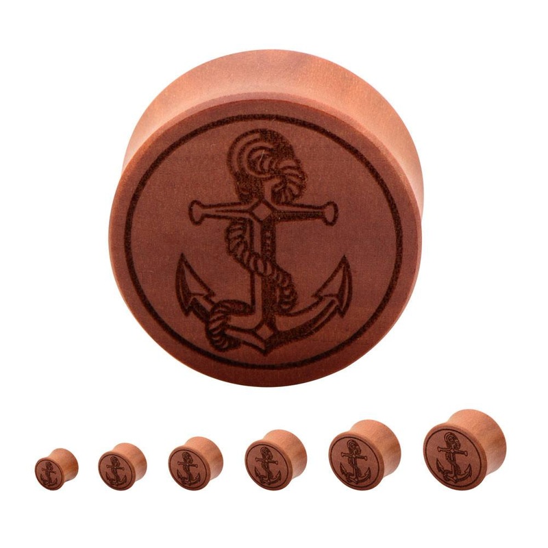 Saba Wood Anchor Plugs 1/2 inch (12mm) Saba Wood Pair