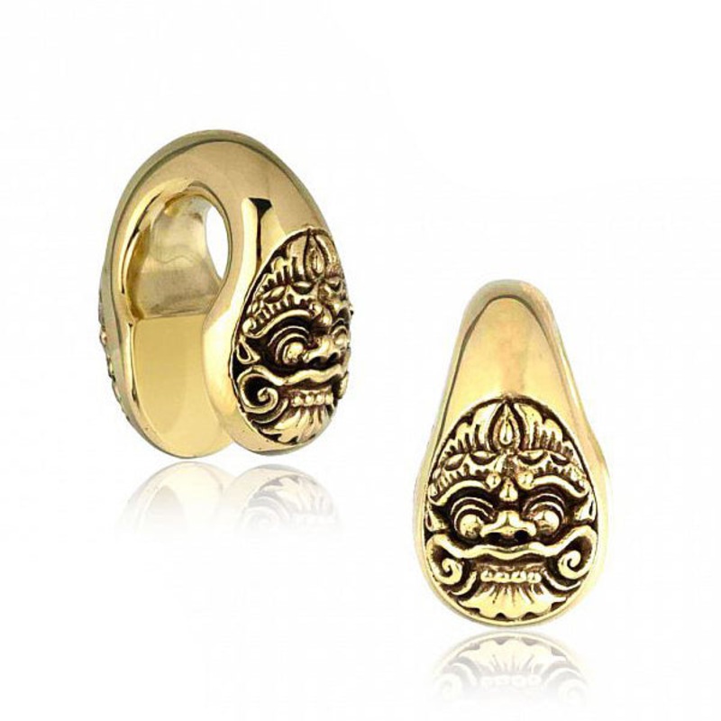 Barong Keyhole Weights 1/2 inch (12mm) Yellow Brass Pair