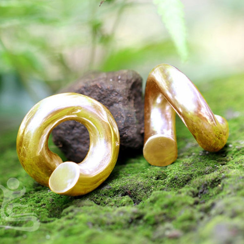 Basic Brass Coils 2 gauge (6mm) Yellow Brass Pair