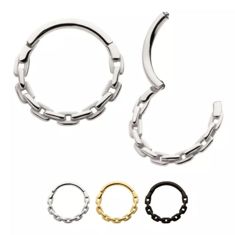 Chain Link Hinged Segment Ring 16g – 5/16″ diameter (8mm) Stainless Steel