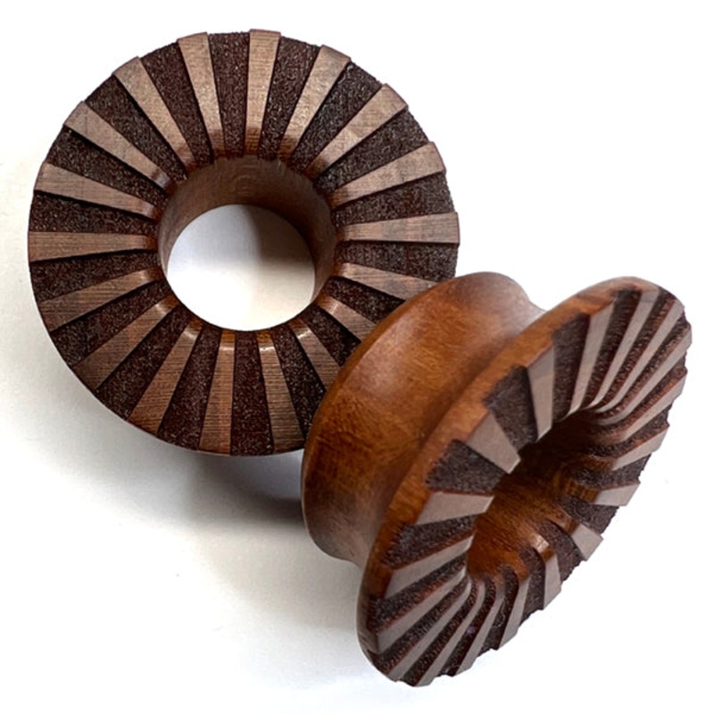 Radiant Cherry Wood Mayan Tunnels 0 gauge (8mm) – 8mm wearable Cherry Wood