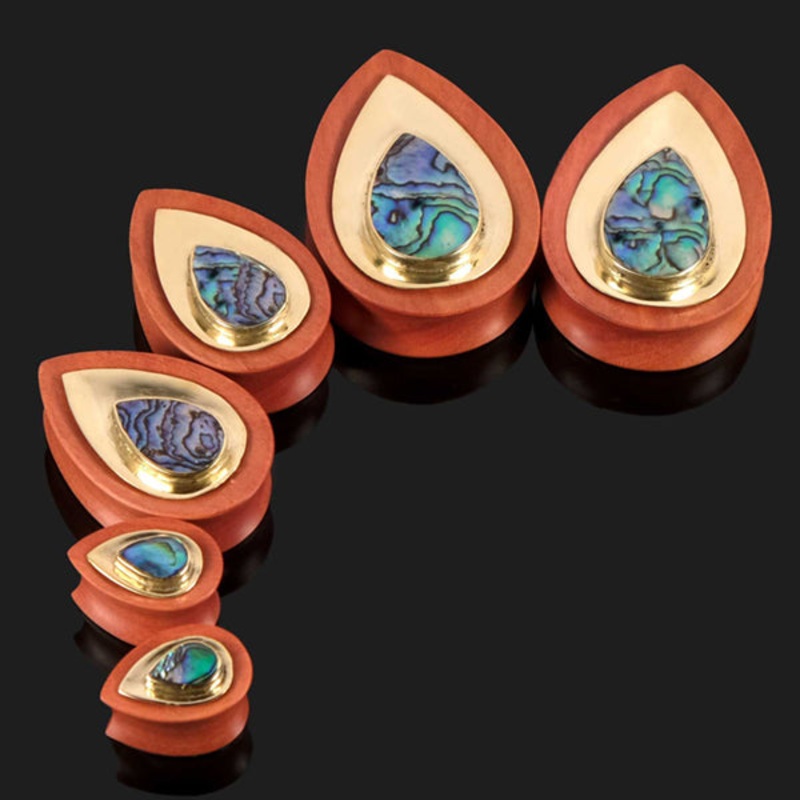 Saba Patatis Teardrop Plugs 5/8 inch (16mm) Saba Wood