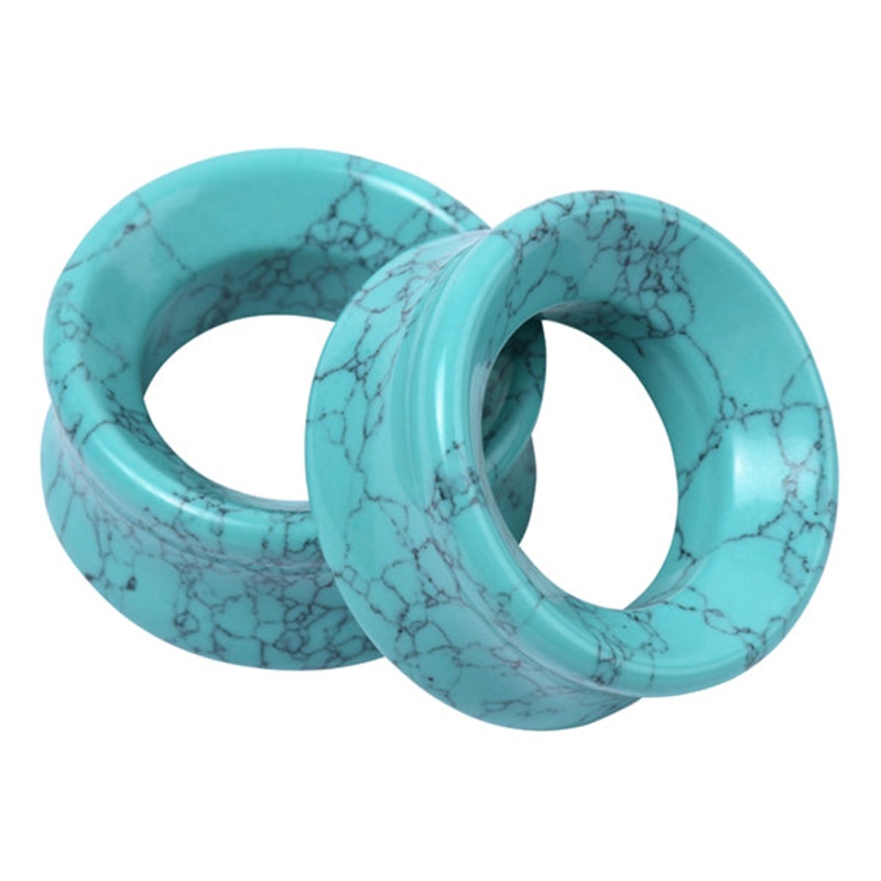 Turquoise Tunnels 2 gauge (6mm) Turquoise Pair