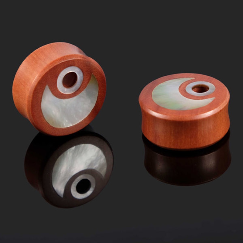 Windu Pearl & Saba Wood Plugs 00 gauge (10mm) Saba