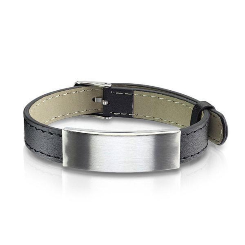 Brushed Plate ID Bracelet
