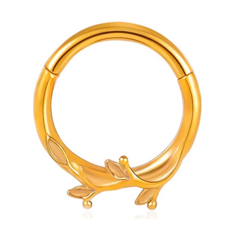 Sapling Gold Hinged Segment Ring 16g – 5/16″ diameter (8mm) Gold Stainless