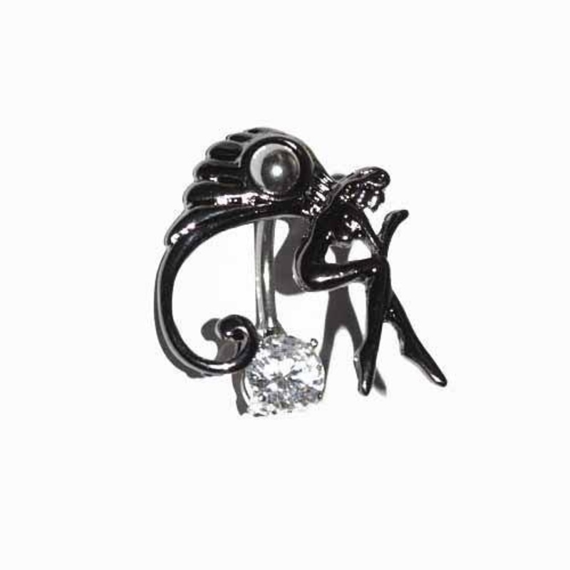 Fairy Top Drop Belly Bar 14G