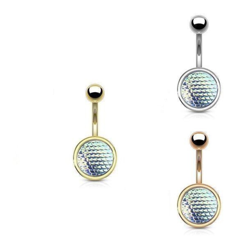 Mermaid Belly Bar 14G Gold