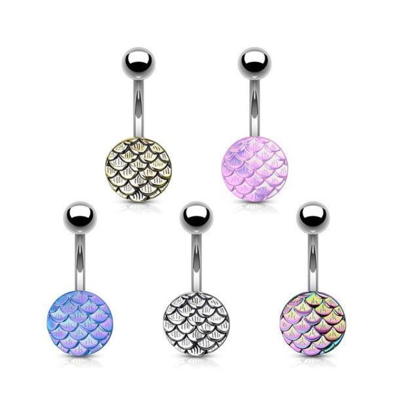 Scales Belly Bar 14G Gold/Bronze