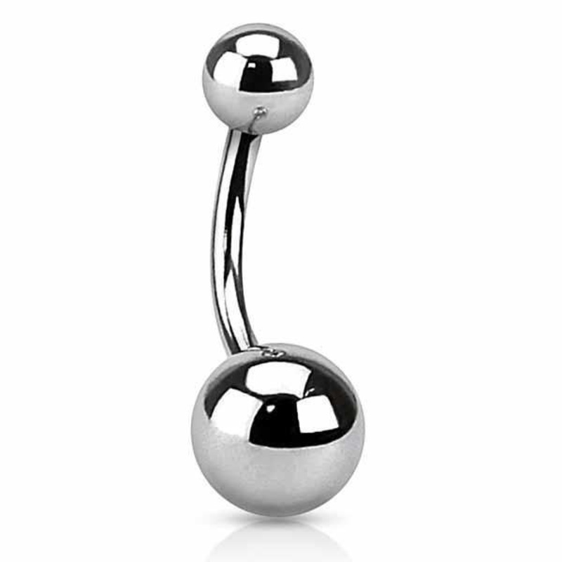 Surgical Steel Belly Bar 16G 14G 16G 6mm 3x5mm