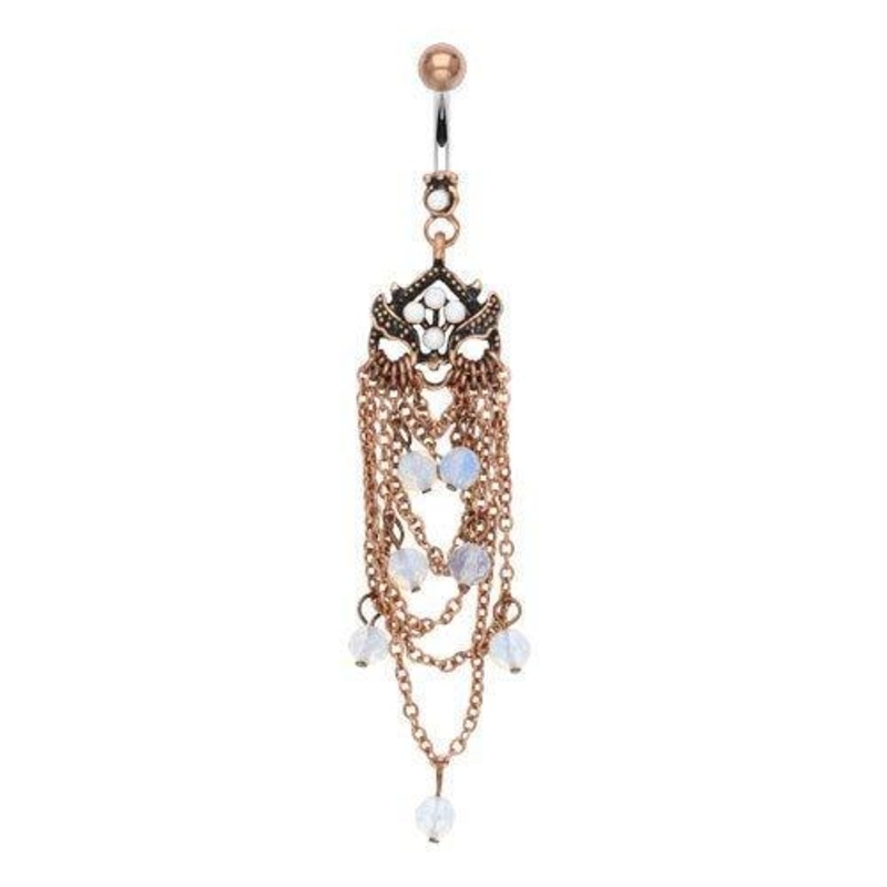 Vintage Bead and Chain Belly Bar