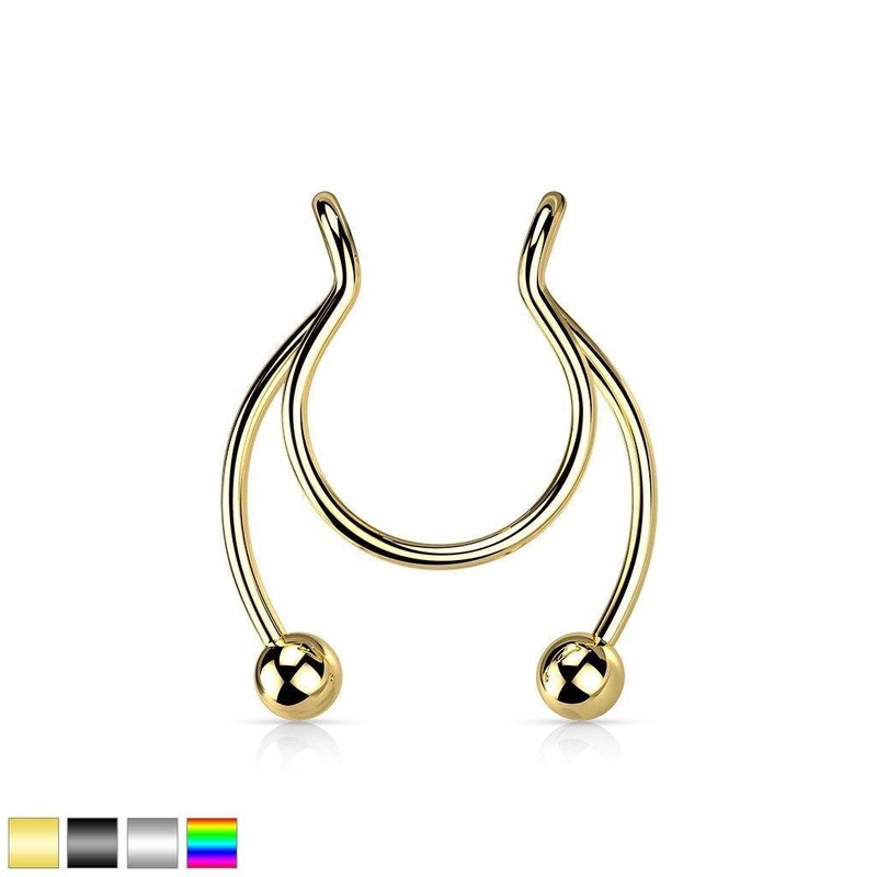 Non-Piercing Nipple/Septum Dangle Black (Single)