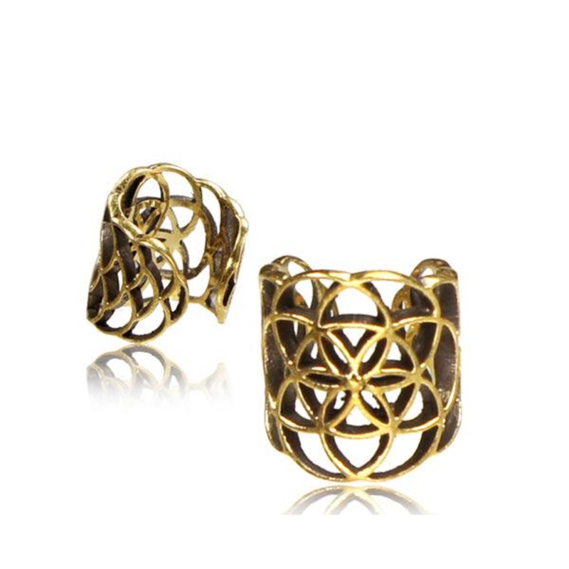 Brass Flower Non-Piercing Ear Cuff