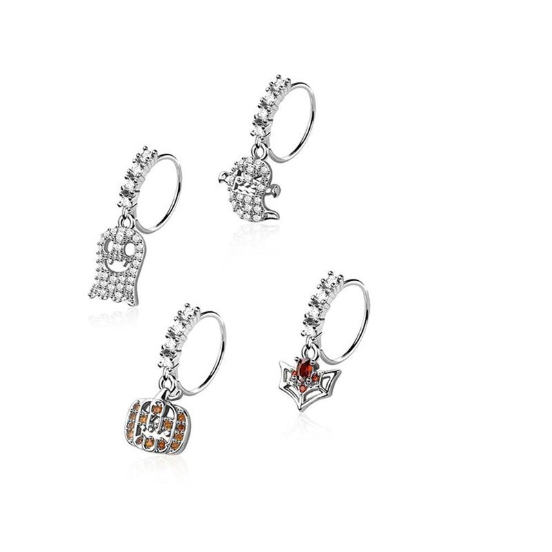 4pc Nose Ring 20G Halloween Gold