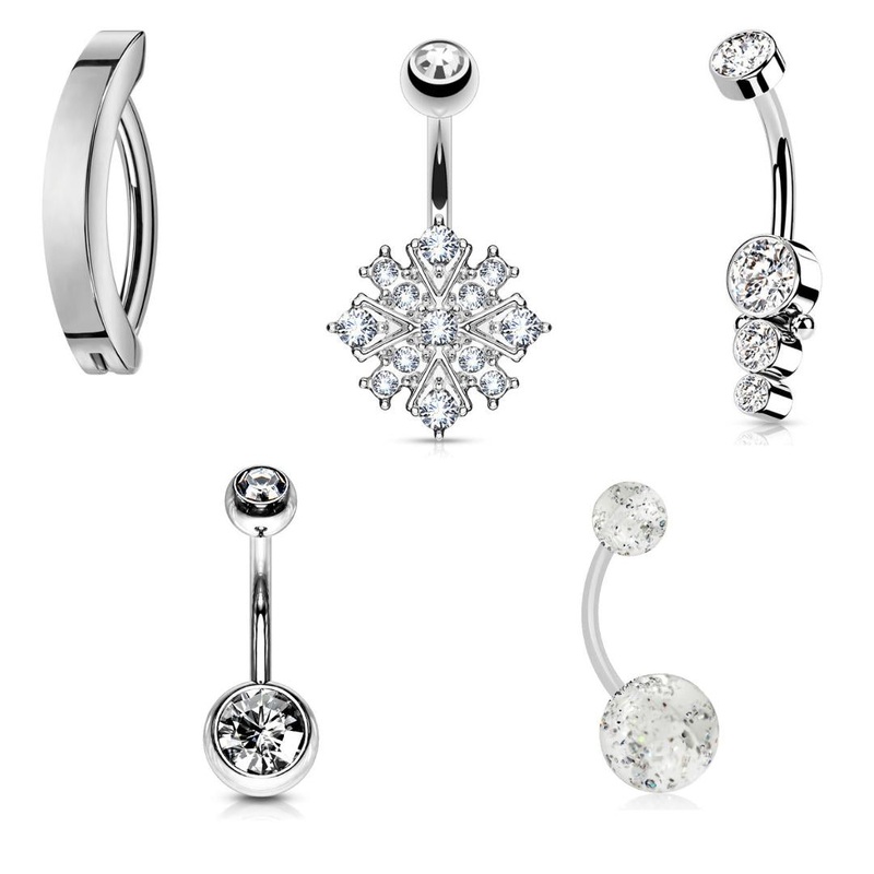 5pc Cluster Belly Bar Value Pack Gold