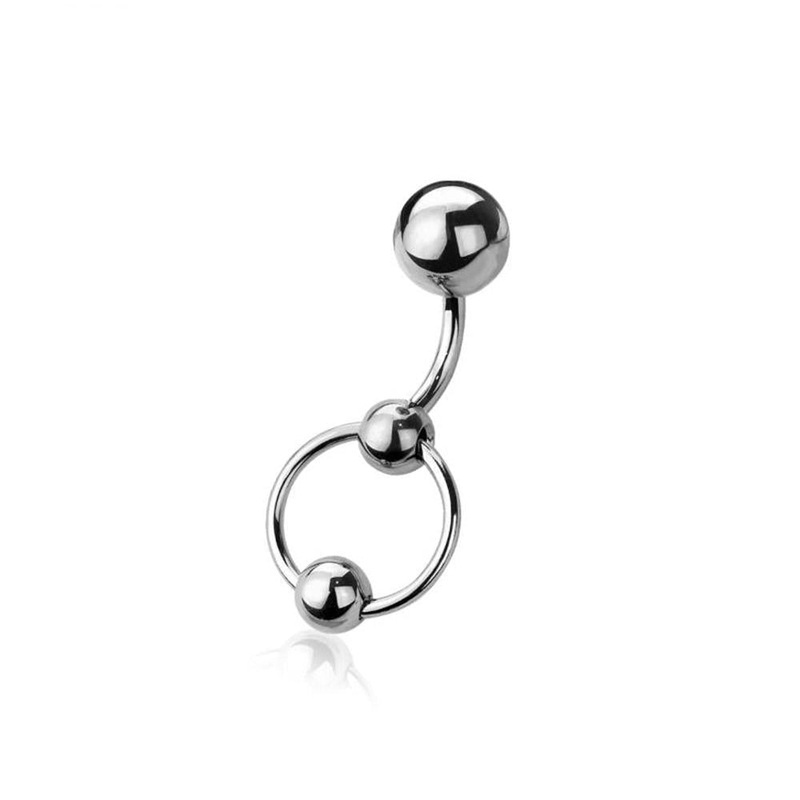 Titanium Captive Dangle Belly Bar 8mm