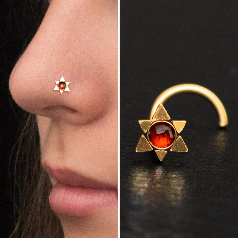 CZ Nose Bone Stud Surgical Steel