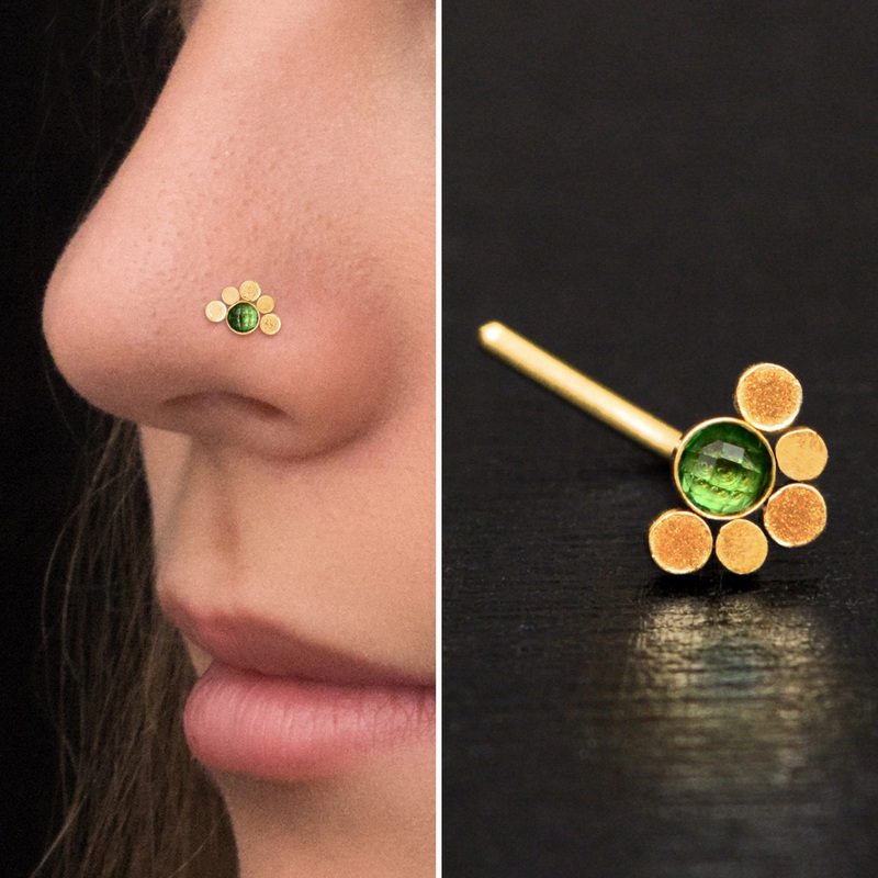 CZ Nose Stud Ring Surgical Steel
