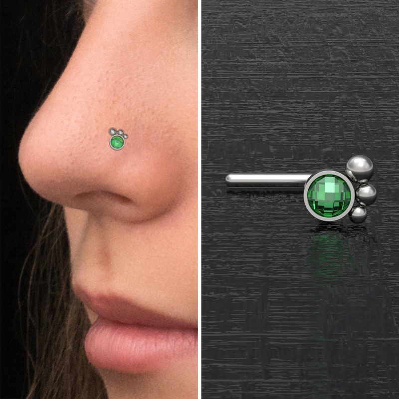 CZ Nose Stud Titanium
