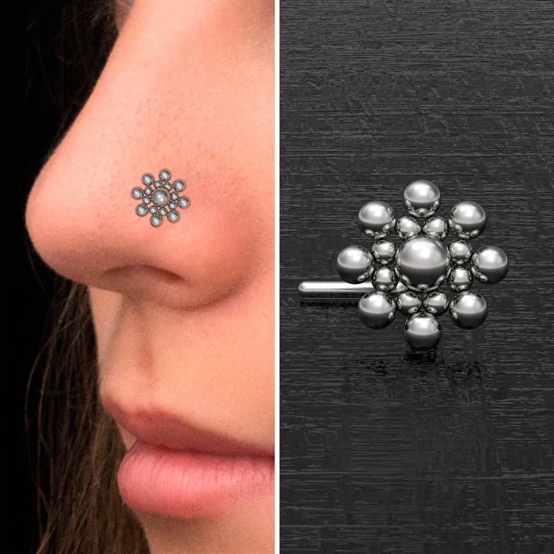 Nose Screw Stud Titanium Implant Grade