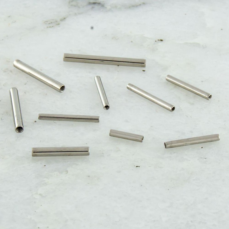 10g Internally Theaded Straight Barbell- Post Only – 1 Piece #SPLT#6 10G (2.6mm) Length: 1/2″ (12.7mm)