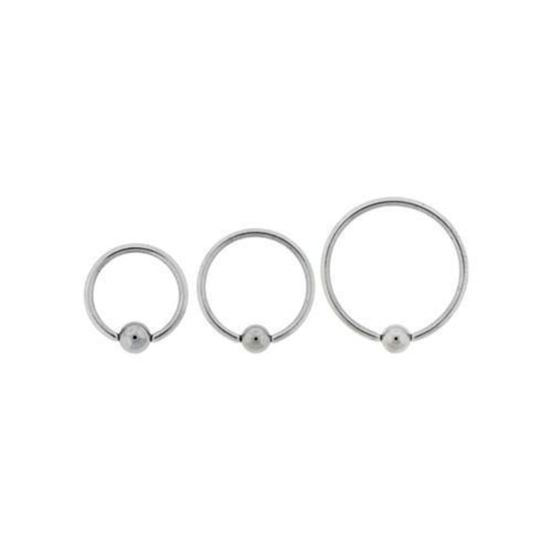 18G Captive Bead Ring #SPLT#12 18G (1mm) Inner Diameter: 1/2″ (12.7mm) | Ball-Size: 3mm