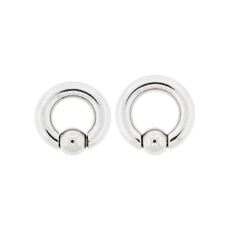 2G Spring Loaded Captive Bead Ring – 1 Piece 2G (6.5mm) Inner Diameter: 1/2″ (12.7mm) | Ball-Size: 10mm