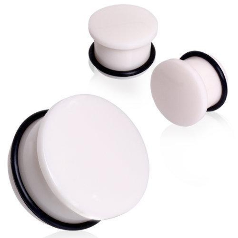 Organic Buffalo Bone Single Flare Plug w/ O-Ring – 1 Piece 00G (10mm)