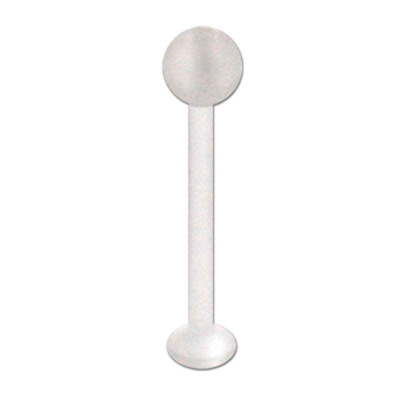 PTFE Tongue Piercing Retainer – 1 Piece 14G (1.6mm) Length/Inner Diameter: 5/8″ (16mm) | Ball-Size: 5mm ball