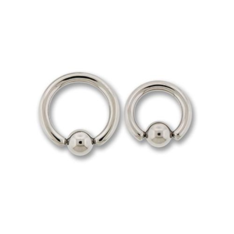 10G Titanium Captive Bead Ring – 1 Piece 10G (2.6mm) Inner Diameter: 1/2″ (12.7mm) | Ball-Size: 5mm