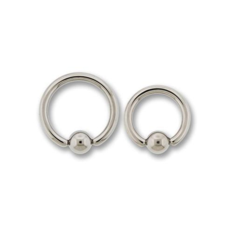 12G Titanium Captive Bead Ring – 1 Piece 12G (2mm) Inner Diameter: 1/2″ (12.7mm) | Ball-Size: 5mm