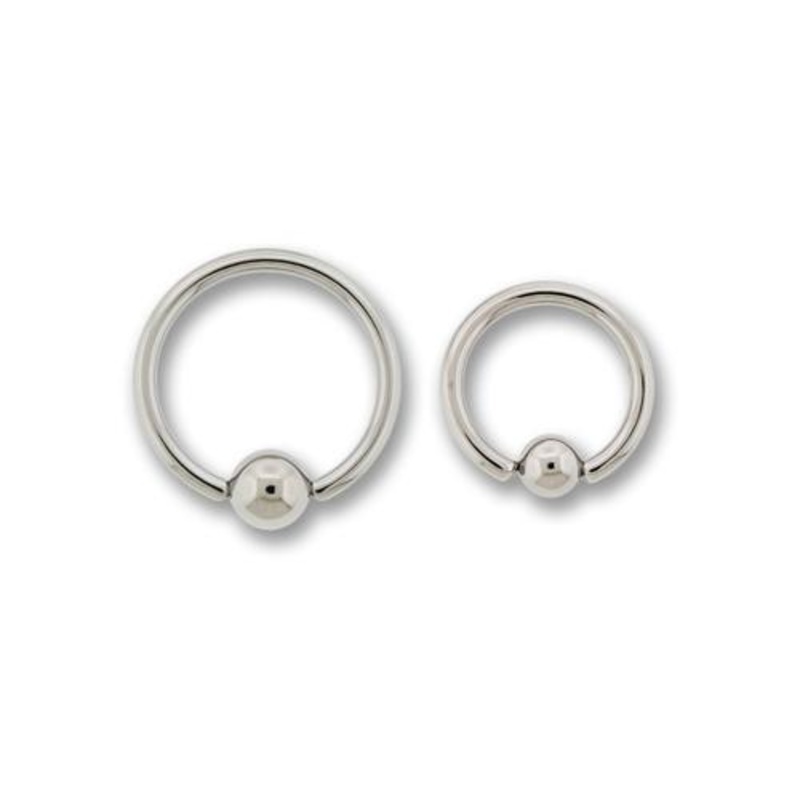 14G Titanium Captive Bead Ring – 1 Piece 14G (1.6mm) Inner Diameter: 1/2″ (12.7mm) | Ball-Size: 5mm