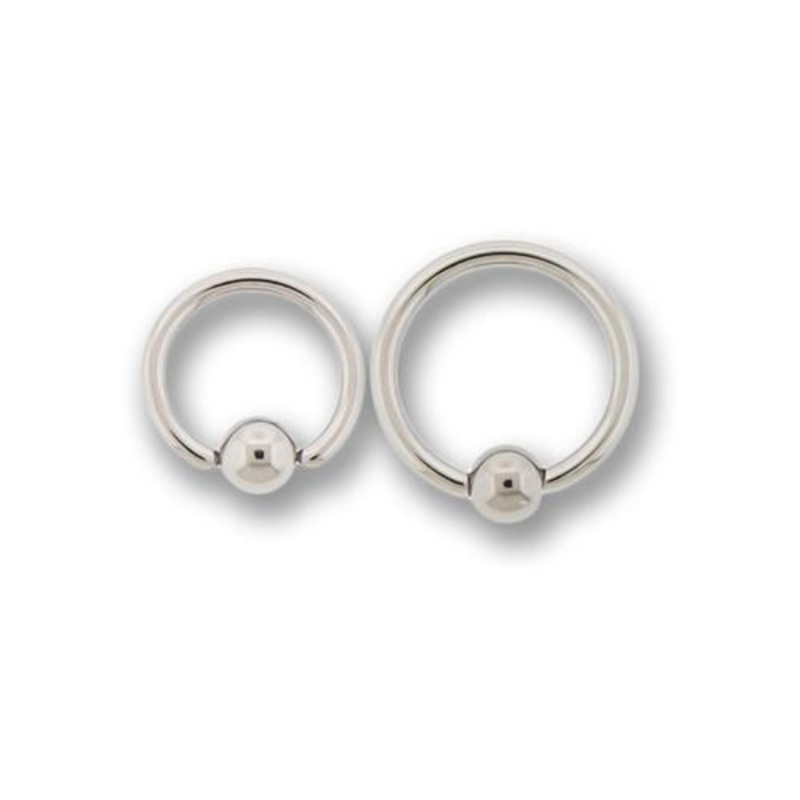 18G Titanium Captive Bead Ring – 1 Piece 18G (1mm) Inner Diameter: 1/4″ (6mm) | Ball-Size: 3mm