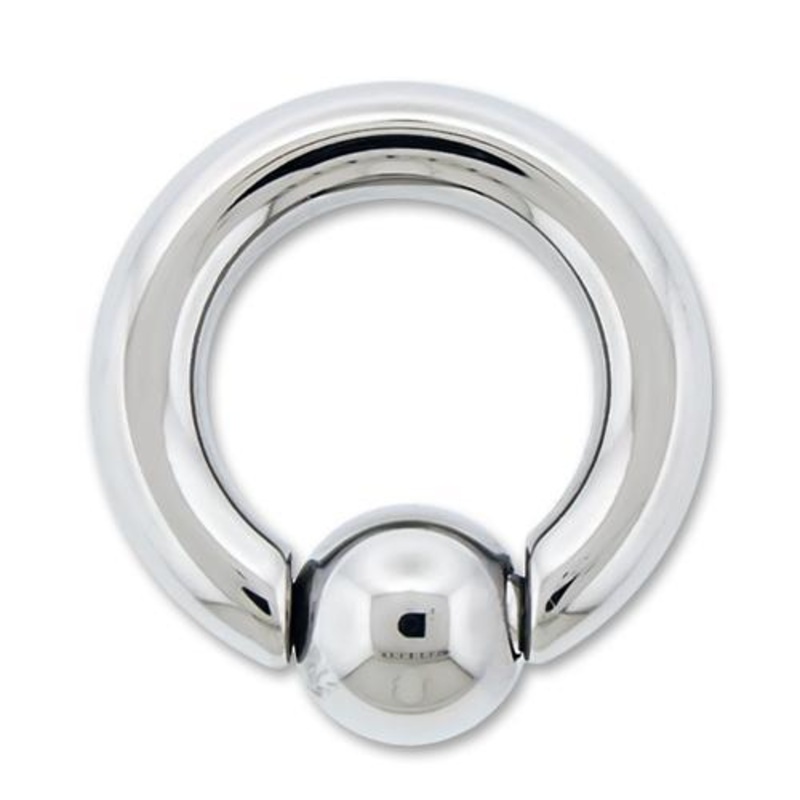 6G Titanium Captive Bead Ring – 1 Piece 6G (4mm) Inner Diameter: 1/2″ (12.7mm) | Ball-Size: 8mm