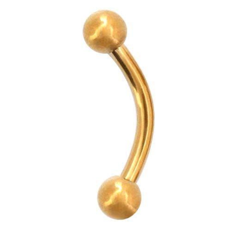 Curved Barbell Curves Ball End 16G (1.2mm) Length: 3/8″ (10mm) | Ball-Size: 4mm ball