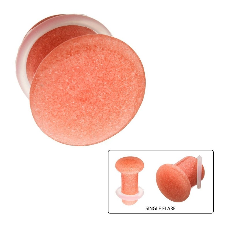 Pink Glow in the Dark Single Flare Glass Plugs – 1 Pair 00G (10mm) – Pink
