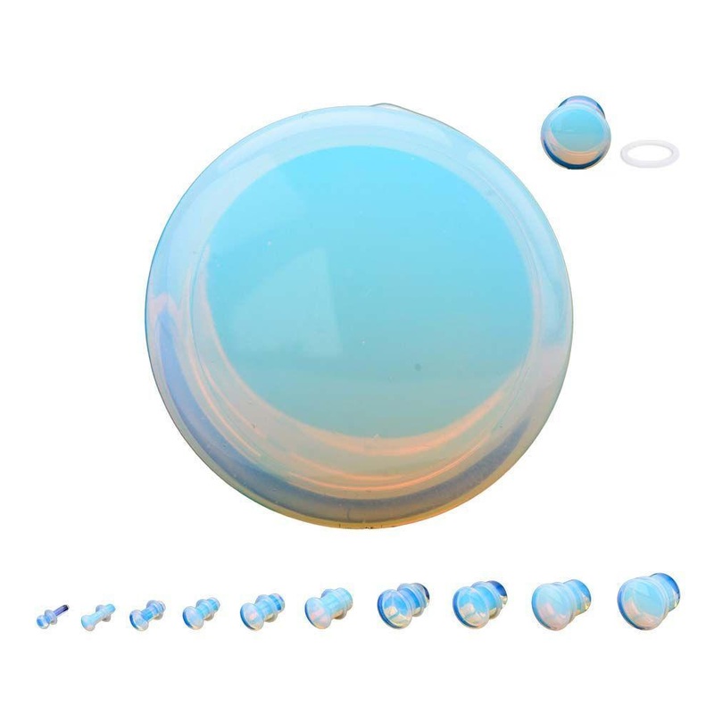 Single Flare Opalite Plugs – 1 Pair 00G (10mm)