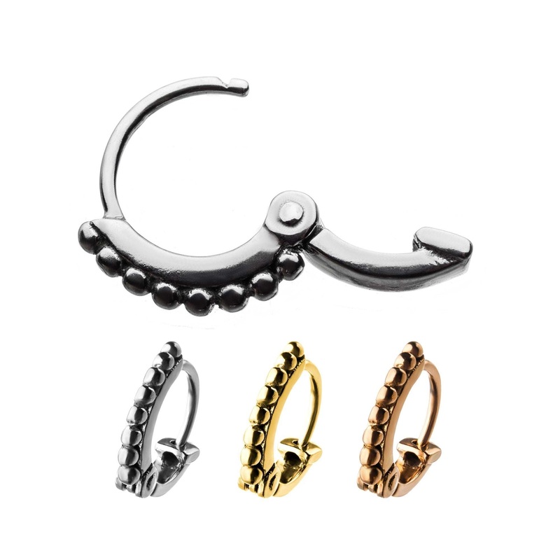 1.4mm thick and 6mm Pin Ball Hinged Cartilage Earring – 1 Piece 18G (1mm) Inner Diameter/Inner Diameter: 5/16″ (8mm) Gold